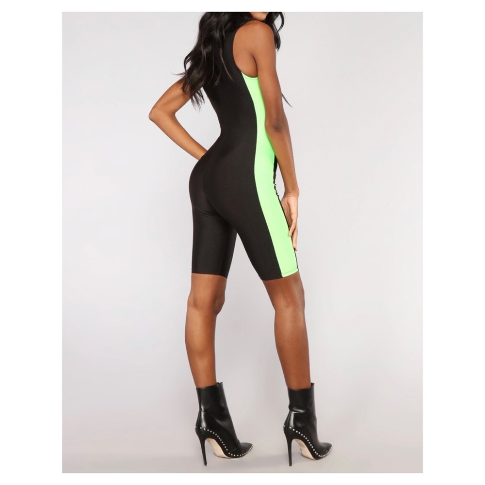 Lightning Fast Colorblock Romper - Black/Combo
